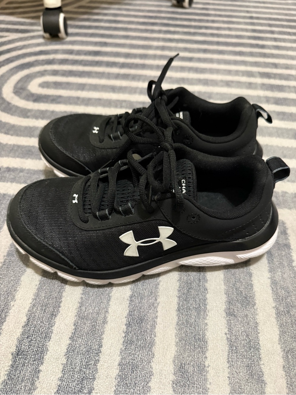 Under Armour Black Sneakers with White Logo and Sole